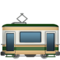 Tram Car emoji on Apple